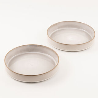 لا ميسا طقم أطباق عشاء فخار من قطعتين، كريمي