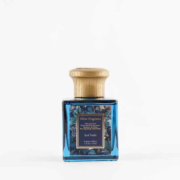 Homez iced violet floral scent glass diffuser with sticks 200ml image number 1