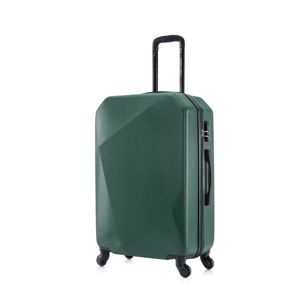 4 Piece Dark Green Abs Travel Bag Set Diamond image number 4