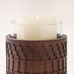 Homez Wooden Candle Holder Roshn Collection, 11*11*12.5Cm image number 2