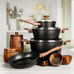 Alberto 7 piece black aluminum cookware set image number 8