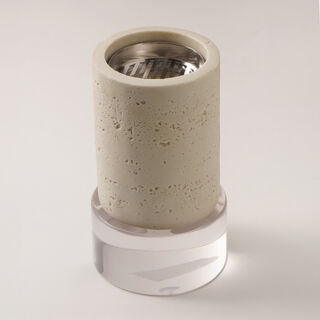 Homez oud burner set travertine collection 9.5*9.5*16.5cm
