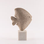 Homez resin fishy decorative sculpture 22.5*9*33.5cm, beige image number 1