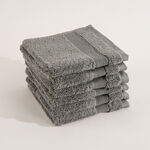 Boutique Blanche 6 Piece Gray Cotton Face Towel Set 33*33 cm image number 7