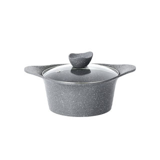 10 Piece Alberto Cookware Set Granite Grey (20/24/28 Pot 24 28 Fp 18 Sp)