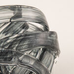 "Homez twist glass home accent 15cm, light grey image number 2