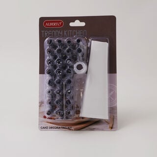 Alberto stainless steel cake decorating kit 26pcs, silver