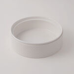 لاميسا طاجن بورسلان قطعة واحدة بغطاء جلد بيج، أبيض، &lrm;7 بوصة image number 2