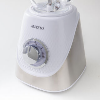 Alberto steel stand blender 400w, with 1.5L glass jug in white