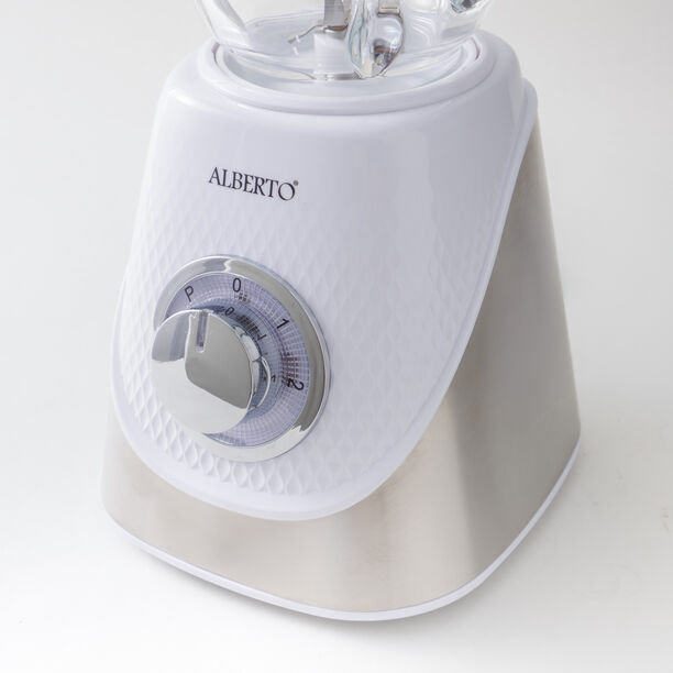 Alberto steel stand blender 400w, with 1.5L glass jug in white image number 4