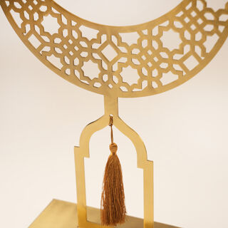 Homez Ramadan Decorative Crescent Design, Gold 33*8*28Cm