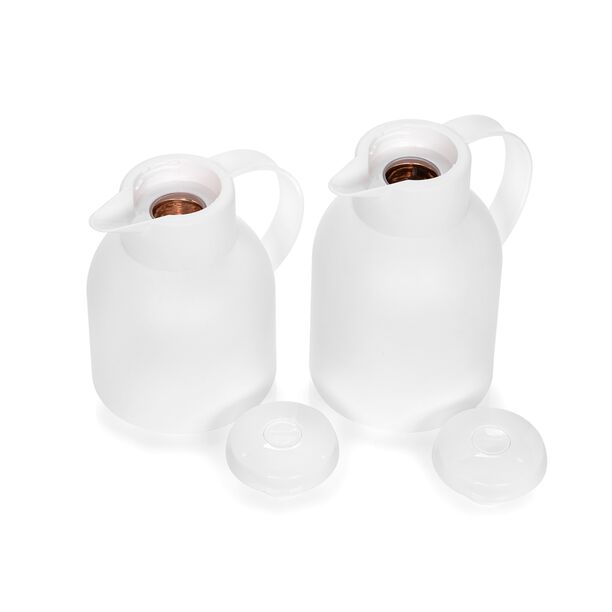 Dallety Plastic Vacuum Flask 2 Pieces Set White  image number 1
