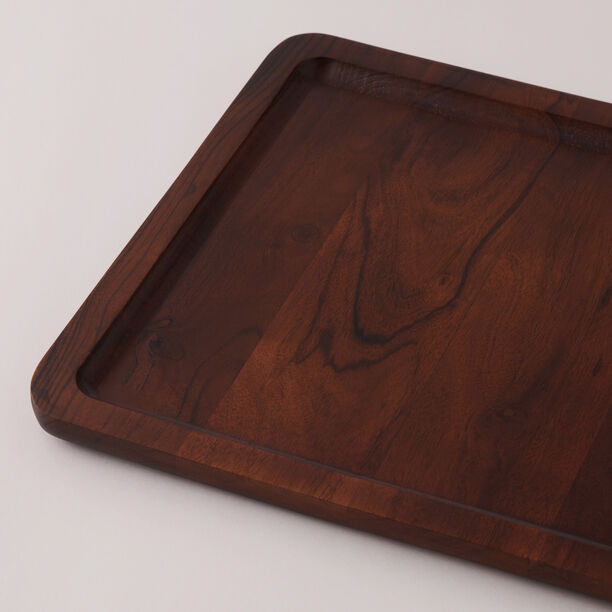Alberto wood large square tray 30*30*2cm, brown image number 1