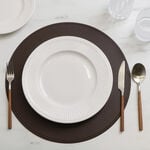 La Mesa 4pcs imitation leather round placemat, brown 38*38cm image number 4