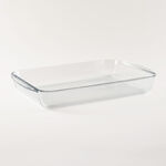 Pyrex 2 Pieces Rectangular Clear Glass Roaster Set, 2.7L + 3.7L image number 2