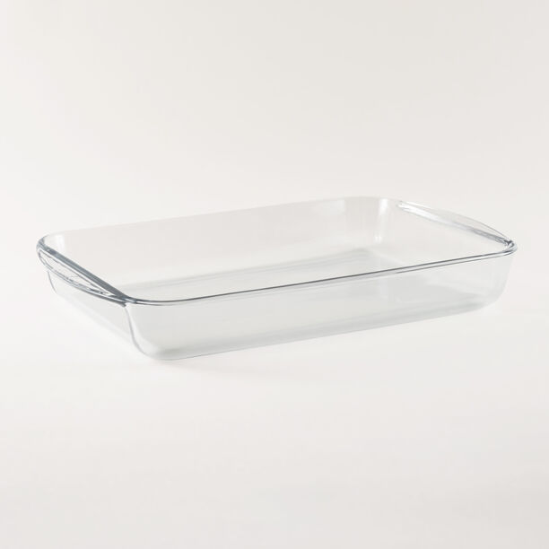 Pyrex 2 Pieces Rectangular Clear Glass Roaster Set, 2.7L + 3.7L image number 2