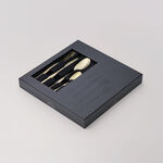 لاميسا طقم ملاعق مائدة بنقشة ليزر، ذهبي شامبين، 16 قطعة image number 5