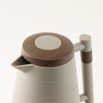 Dallaty plastic vacuum flask with wood 1L, beige image number 2