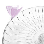 Glass Butterfly Cake Stand 1 Pc Crystal Pink image number 2