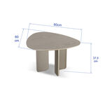 هومز موكا طاولة جانبية إم دي إف، رمادي 66*60*37.5 سم image number 2