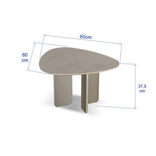 هومز موكا طاولة جانبية إم دي إف، رمادي 66*60*37.5 سم