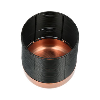 Candle Holder Black With Copper Base
