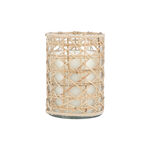 Glass Jar Candle With Rattan Oud And Amber Fragrance 10*15 cm image number 1