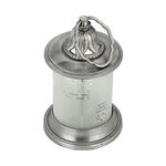 Aluminium Lantern Amber Frosted Glass Shiny Silver Finish image number 3