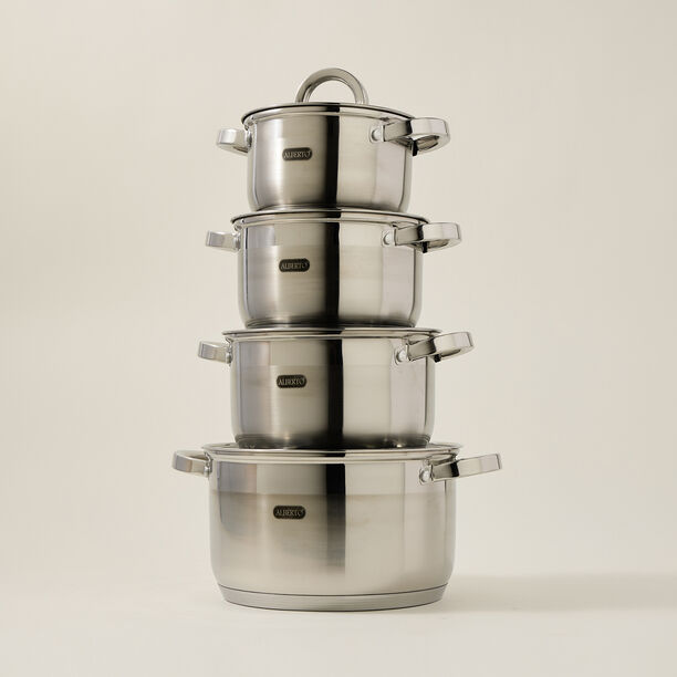 Alberto 12Pcs Stainless Steel Cookware Set image number 1