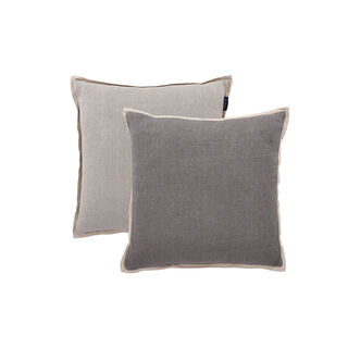 Cottage Linen Cotton Cushion 50 * 50 cm Dark & Light Grey