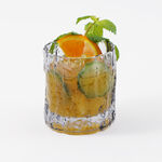 La Mesa 4 Pcs Embossed Tumbler Glass Set, Grey 8*8*8.6 Cm image number 1