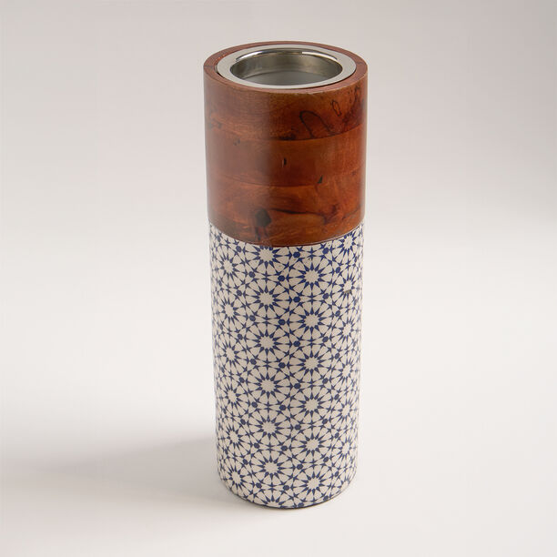 Bahja wood cylindrical vase 12*12*35 cm image number 1