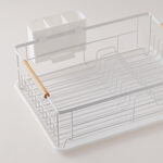 Alberto iron dish rack with cutlery holder and drip tray, white 43*37*17 image number 1