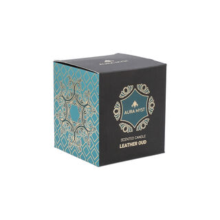 JAR CANDLE SCENTED,LEATHER OUD