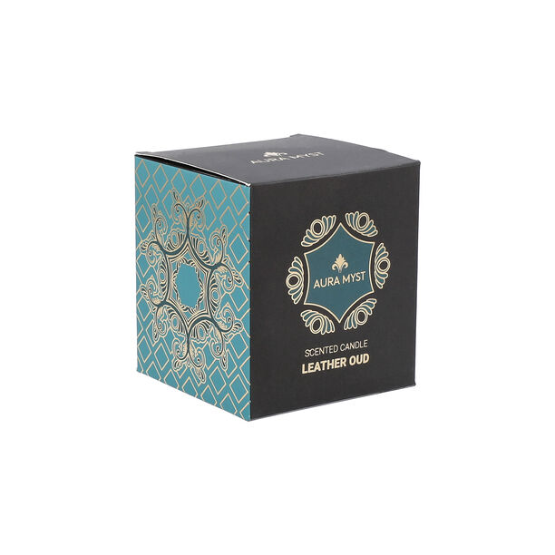 شمعة بكأس معطرة برائحة العود image number 2