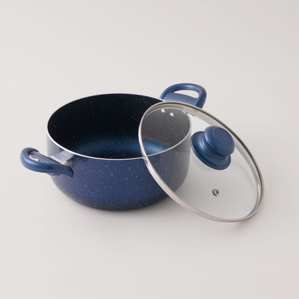 بنتولا طقم قدور جرانيت غير لاصق 12 قطعة، أزرق image number 3