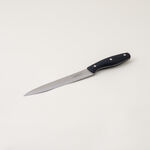 Alberto 6 piece stainless steel and black wood knife block set image number 6