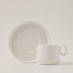 Dallaty white porcelain English tea cups set 12 pcs image number 0