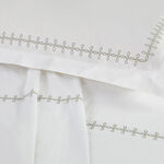 Boutique blanche 3pcs king size duvet cover embroidery set image number 0