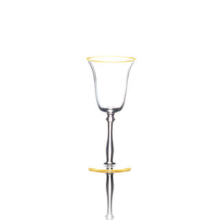 Manuscript et Of 4 Clear Juice Glass With Gold Rim Of Mouth & Bottom