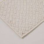 Boutique Blanche cotton square cushion cover 45*45cm, white image number 2