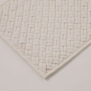 Boutique Blanche cotton square cushion cover 45*45cm, white