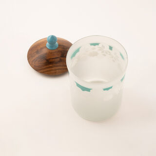 La Mesa glass container with Lid 10*10*18 cm