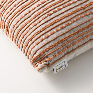 Boutique Blanche chambray cotton embroidered cushion