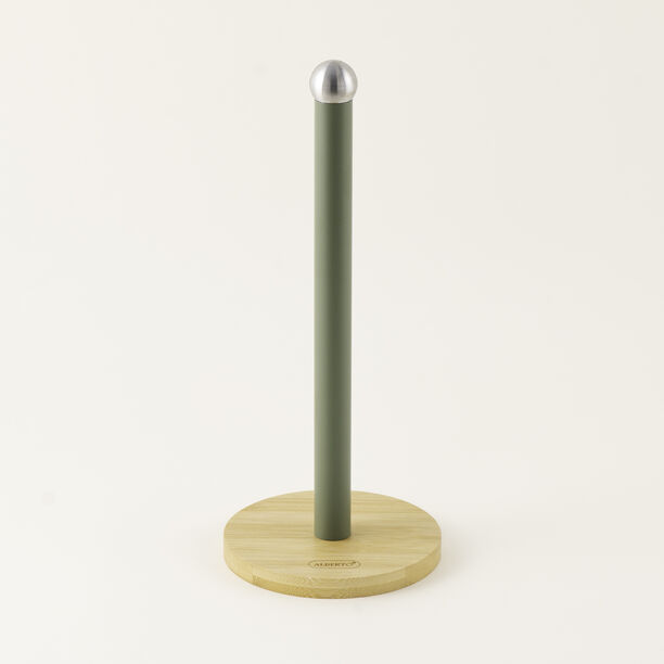 Alberto Bamboo Tissue Holder, Green, 15*15*35 Cm image number 1