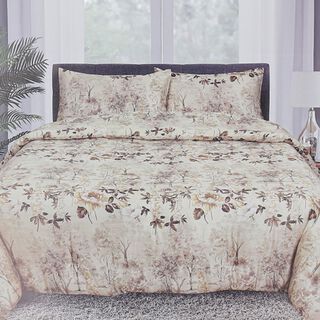3 piece Boutique Blanche Green Cotton Lyocell king size comforters set