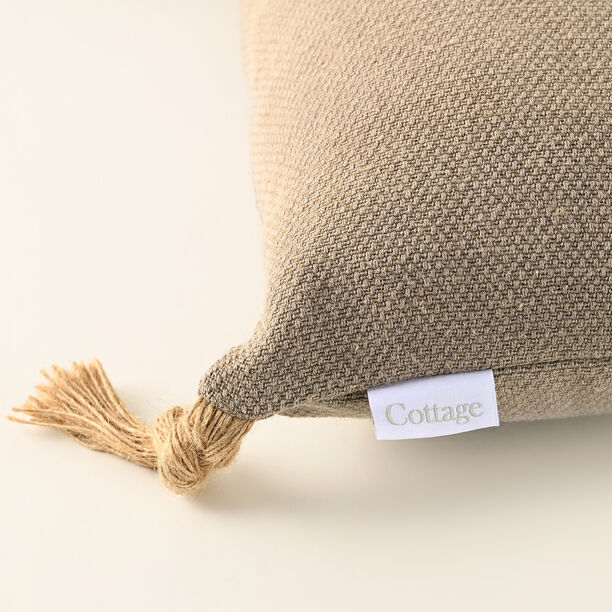 Cottage Jute Cotton Cushion 30*50Cm, Brown image number 2