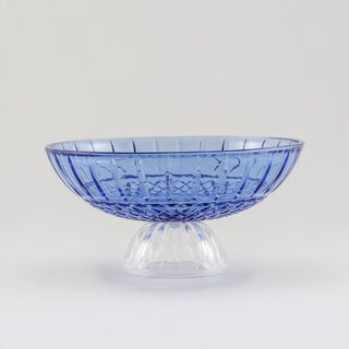 Homez D&eacute;cor Bowl Glass Navy Blue 29.4*29.4*14.4 Cm