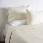 طقم غطاء لحاف قطن 3 قطع من بوتيك بلانش 260*200سم أوف وايت image number 0