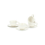 Green white English coffee cups set 8 pcs image number 0